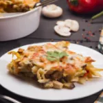 صوره عن طريقة عمل مكرونة وايت صوص بالدجاج والباذنجان