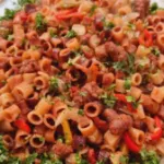 صوره عن طريقة عمل المكرونة بالسجق المحمرة
